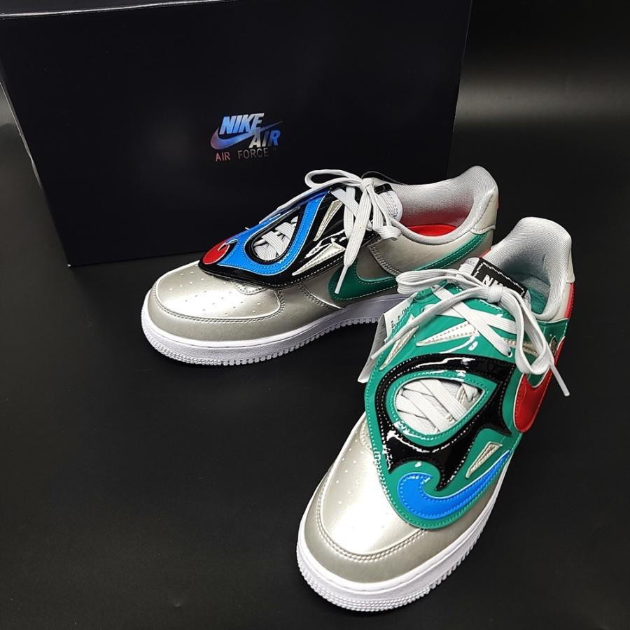 WC030 NIKE ナイキ AIR FORCE 1 '07 LV8 LUCHA LIBRE エアフォース1 ルチャリブレ DM6177-095 US9 27cm シルバー スニーカー ●80｜ecopark