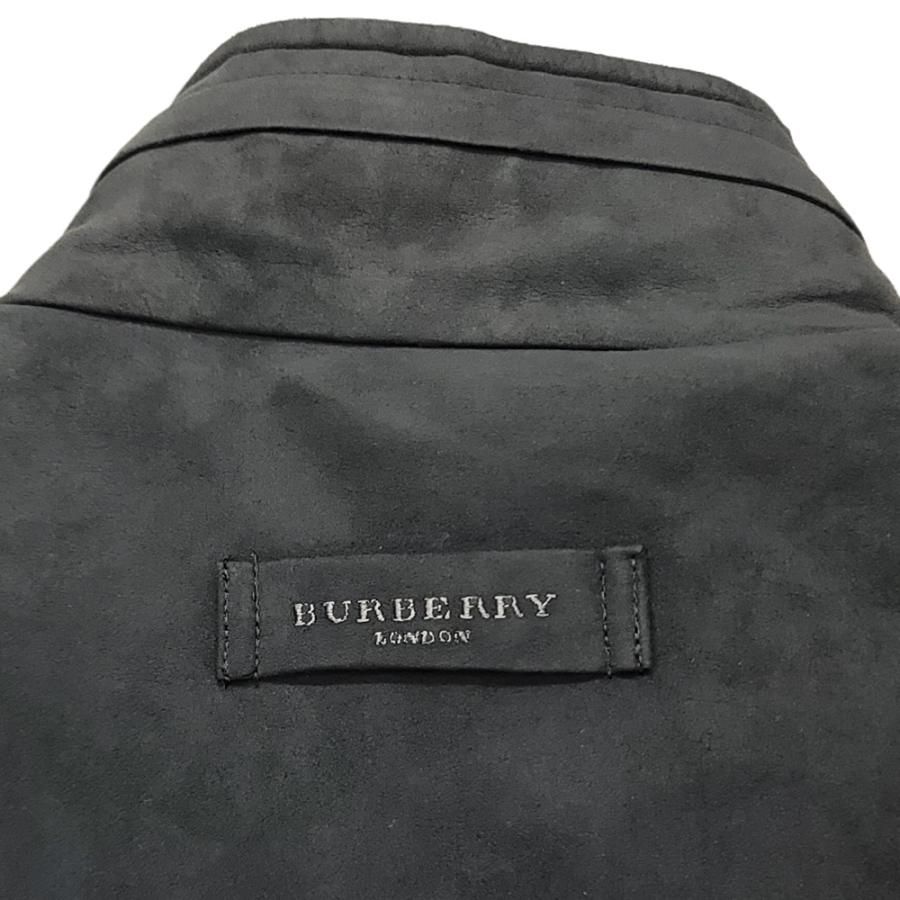 WC143 BURBERRY LONDON バーバリー ロンドン ソフリナ スエード ジャケット Lサイズ チャコール ノバチェックライナー 三陽商会 日本製｜ecopark｜05