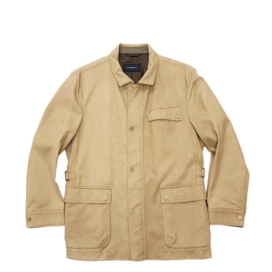 BURBERRY LONDON バーバリーロンドン襟レザー中綿入りコート