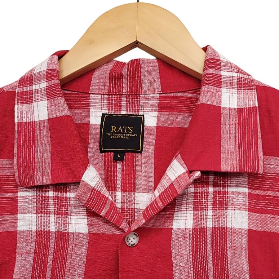 RATS WC456 ラッツ COTTON CHECK SHIRT オープンカラー コットン