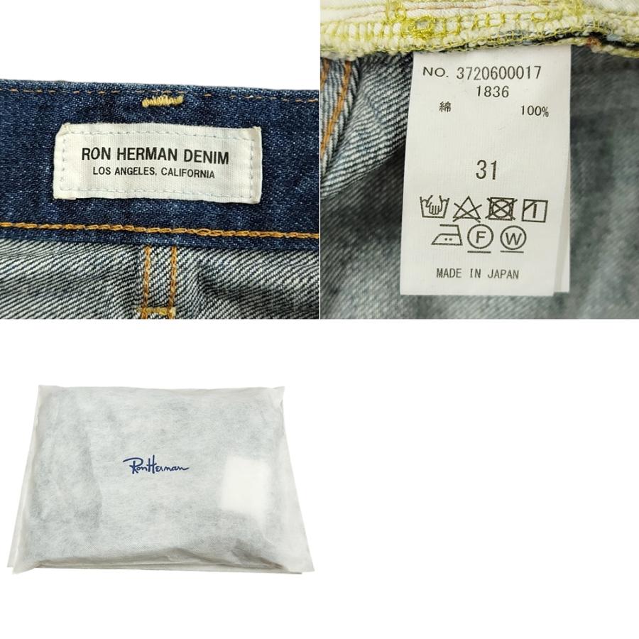 WC693I Ron Herman DENIM ロンハーマン ユーズド加工 リペア加工 ワイド デニム パンツ W31 3720600017 ボタンフライ メンズ /26｜ecopark｜10