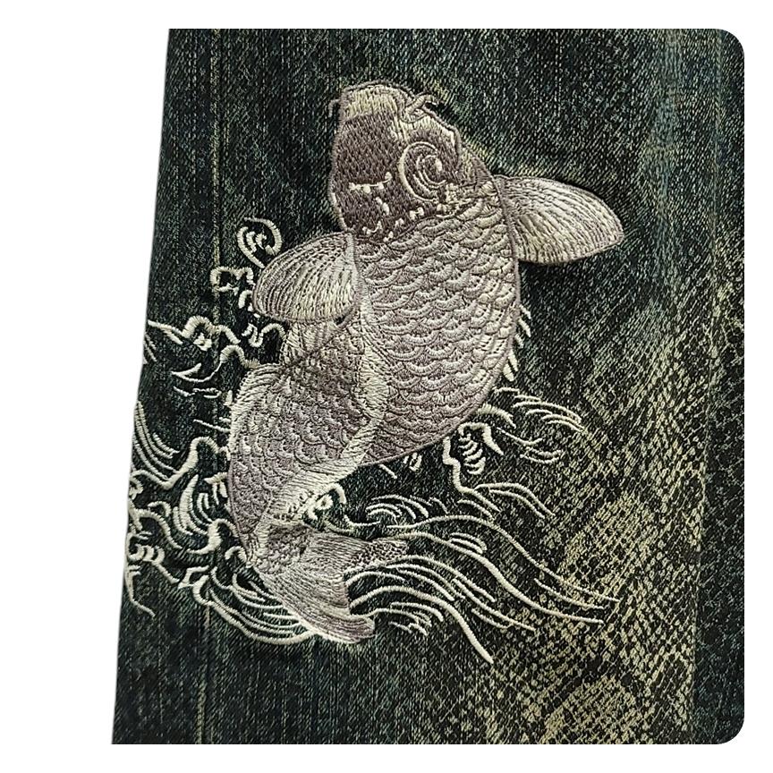絡繰魂 WC880I 和柄 パイソン柄 刺繍 デニムパンツ ジーンズ W33 絡繰魂 WC880I 和柄 パイソン柄 刺繍 デニムパンツ ジーンズ W33