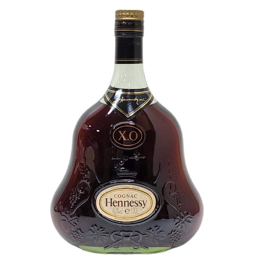 ZE624　古酒 Hennessy ヘネシー XO 金キャップ グリーンボトル 1000ml 1L 40% 箱付き コニャック ●80◎2