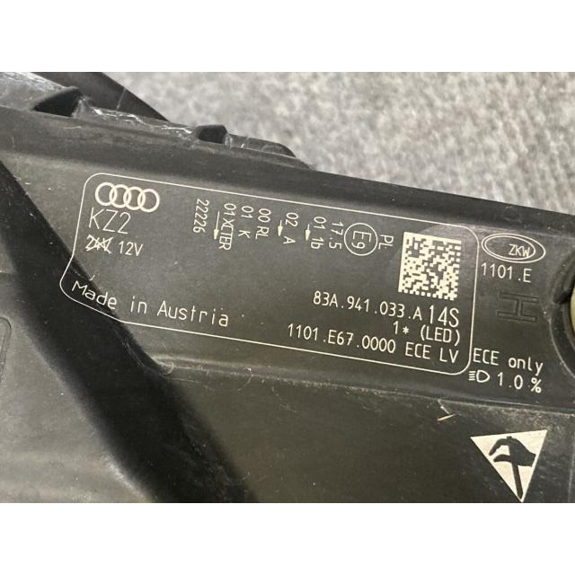 Q3 F3系 純正 左 ヘッドライト ランプ LED 83A.941.033.A 83A941033A