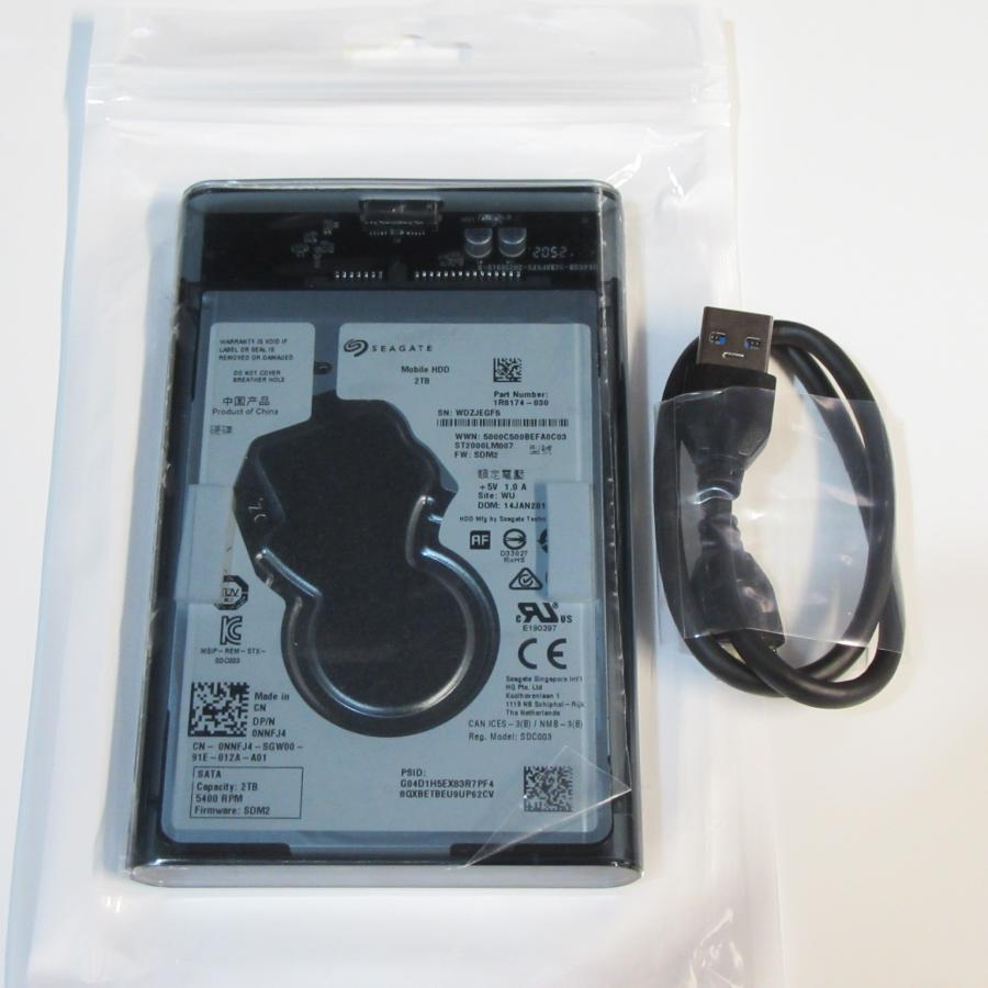 激選中古 外付けポータブルHDD2TB USB3.0対応 外付けHDD 小型軽量 PS4