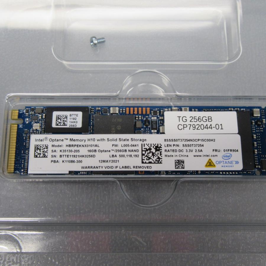 ほぼ新品 使用23時間　Intel Optane Memory H10 with Solid State Storage 16GB + 256GB