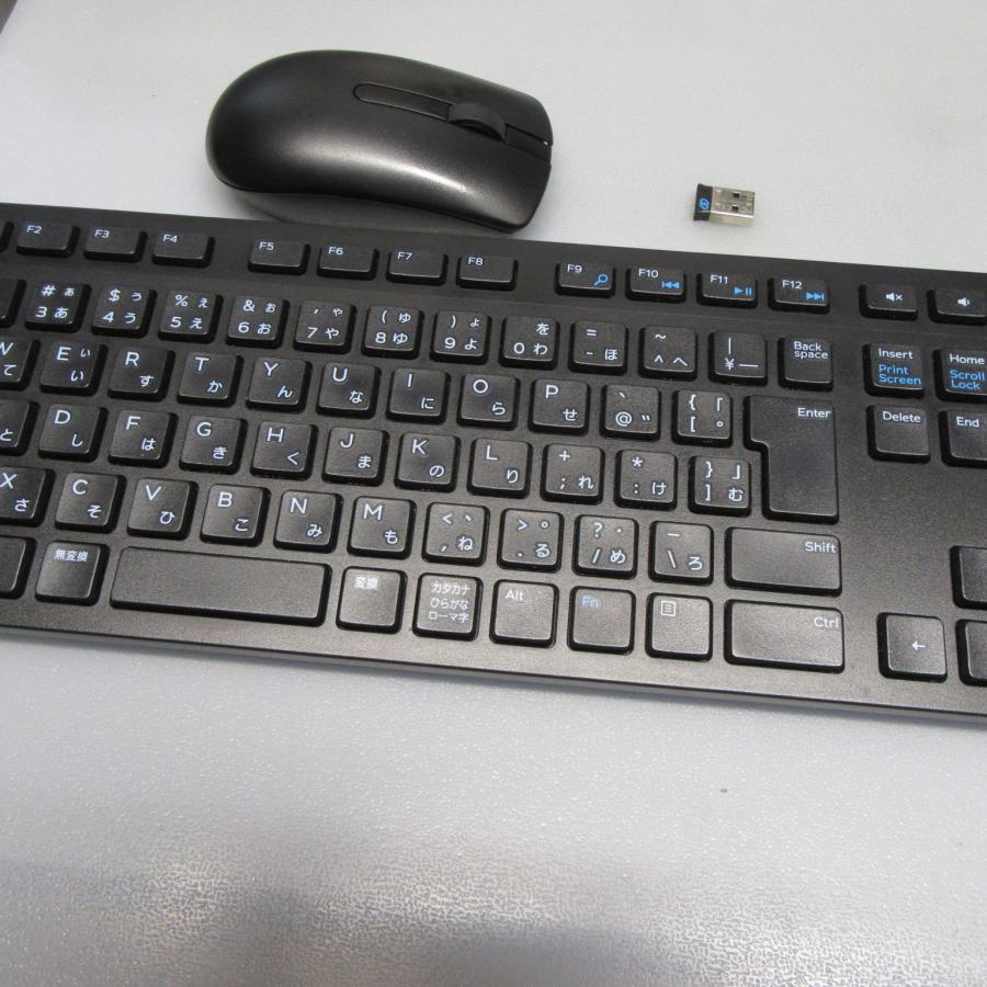 希少 DELL 純正ワイヤレスキーボード（WK636P）&純正ワイヤレスマウス&純正レシーバー セット ブラック 日本語 WK636P