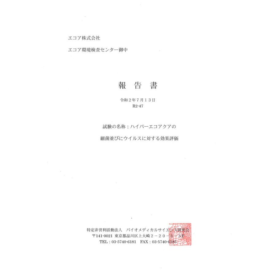 病院・施設でも使用のpH調整済み次亜塩素酸水溶液！sanitizerFOGXクリーナー＆ハイパーエコアクア１０L付除菌対策セットの画像