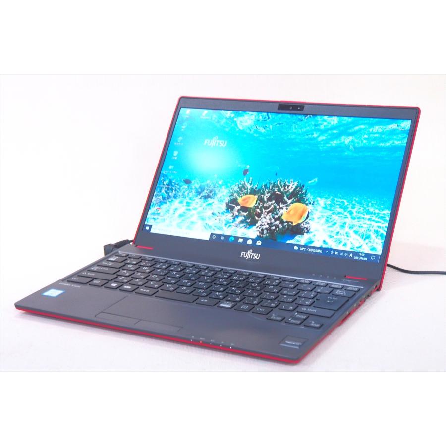 ノートパソコン 希少レッド！ 超軽量0.799kg！第7世代CPU+13.3型FHD液晶！LIFEBOOK U937/P i5-7300U 8GB SSD256GB カメラ Win10｜ecoren-ys｜02