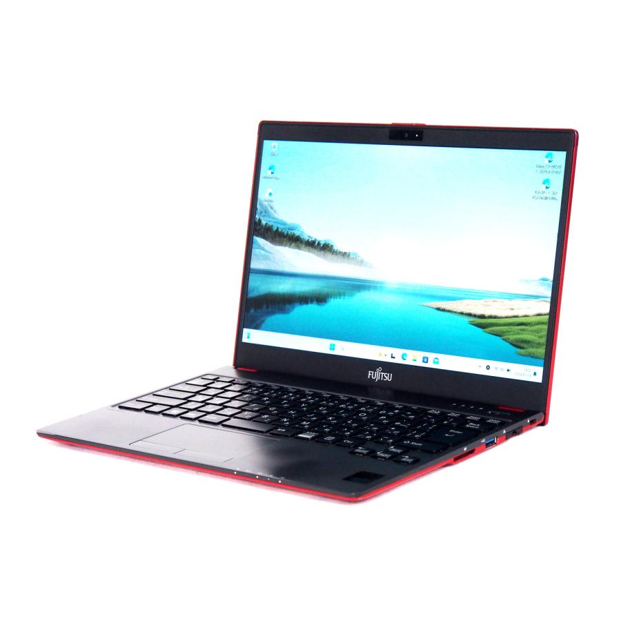 ノートパソコン 極軽極薄 Windows11Pro LIFEBOOK FUTRO MU937 Redモデル Celeron 3865U RAM8GB SSD128GB 13.3インチFHD カメラ｜ecoren-ys｜02