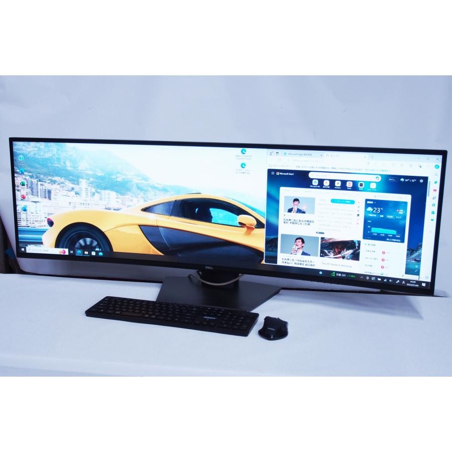 DELL QHD超高解像度5120x1440＆超大画面49インチ！デュアル液晶曲面 