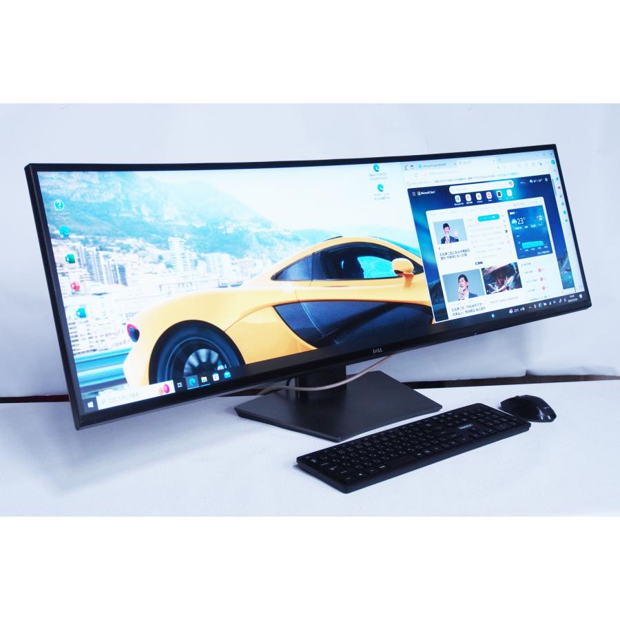 DELL QHD超高解像度5120x1440＆超大画面49インチ！デュアル液晶曲面 