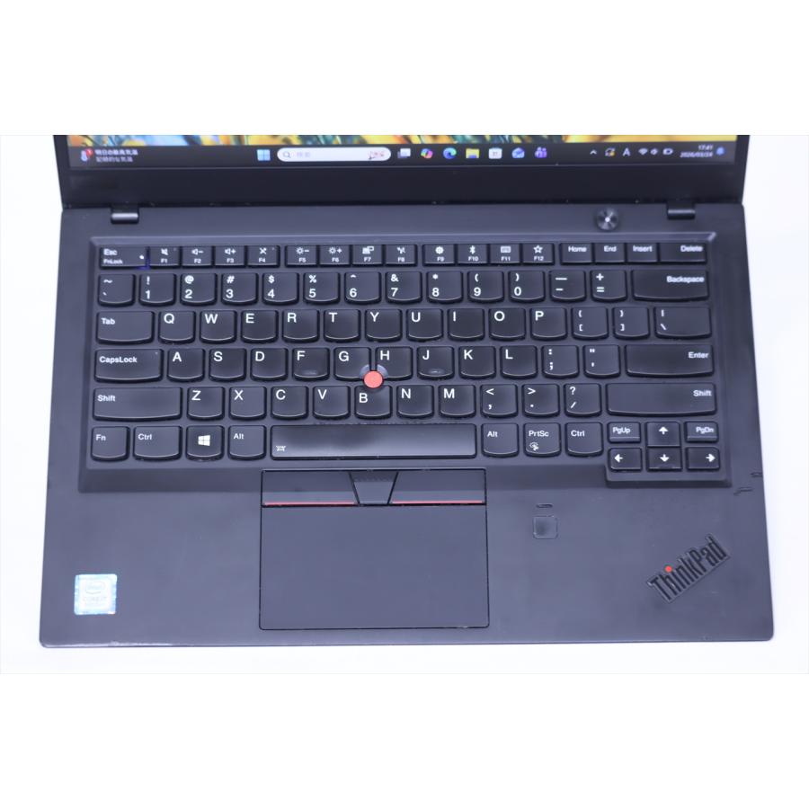 即配 バッテリー良 Corei7搭載パワフルモデル Office2019 ThinkPad X1 Carbon Gen6 i7-8550U 16G 256G 14.0FHD Win11 ノートパソコン BBA評価の画像