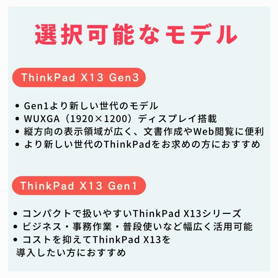 ThinkPad X ノートパソコン レノボ lenovo X13 Gen1 Gen3 Corei5 12