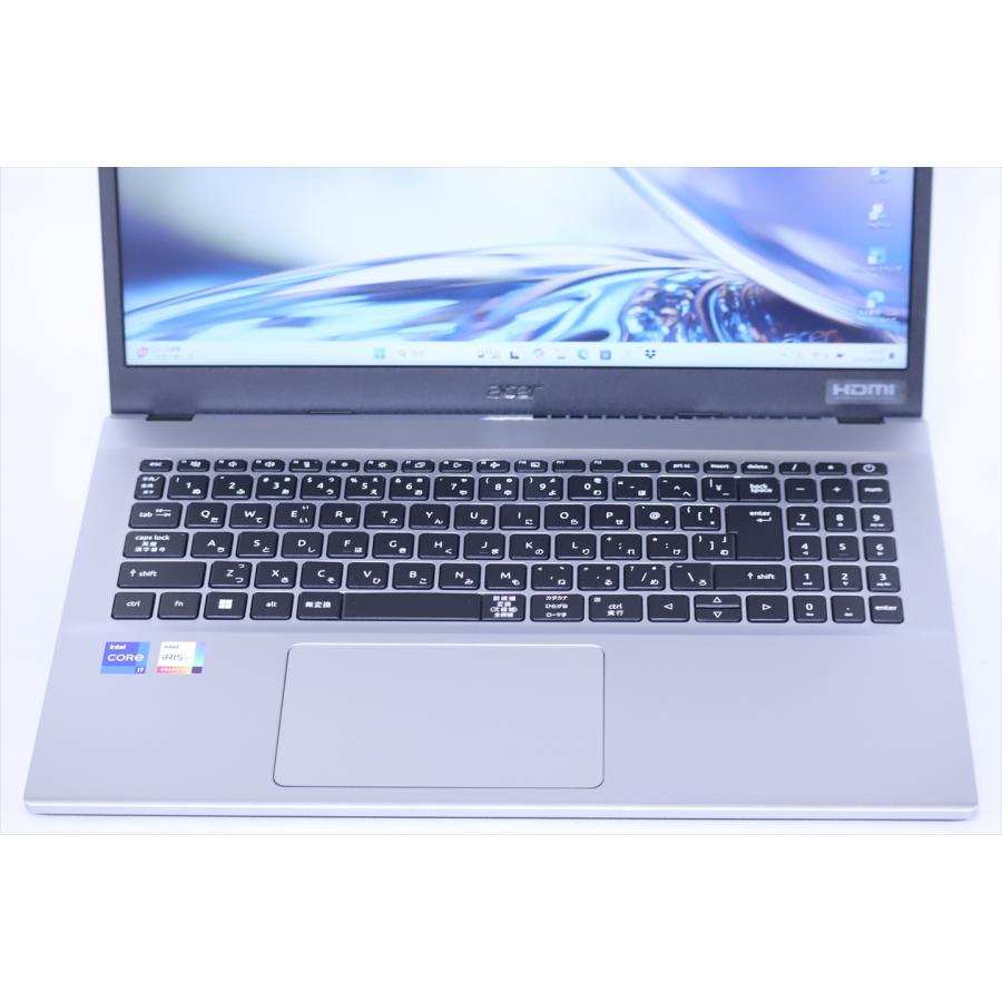 即配 美品 2024年発売 12世代Corei7 16Gメモリ Acer Aspire 3 A315-59-H76Y/F i7-1255U 16G 512G 15.6FHD Win11 リカバリ 元箱 ノートパソコン SAA評価の画像