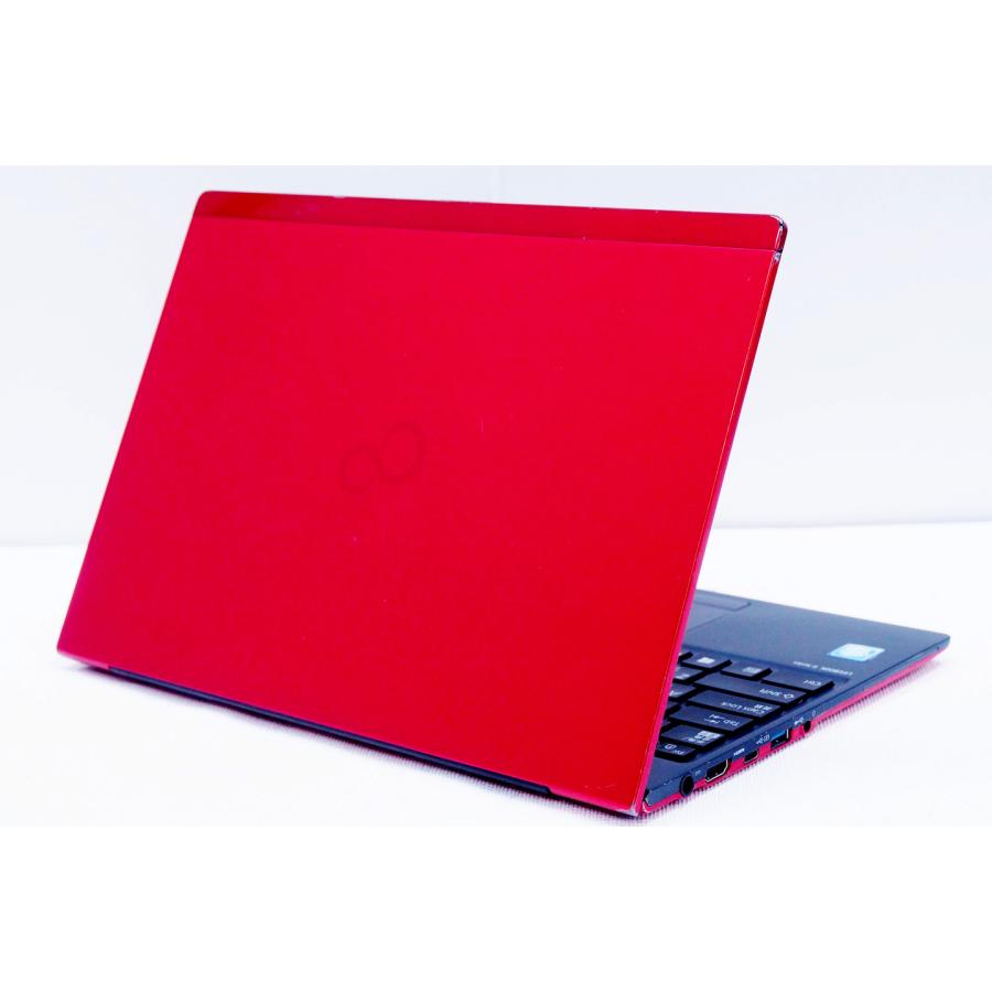 LIFEBOOK U ノートパソコン レッドカラー Windows11 Office2019 超軽量 