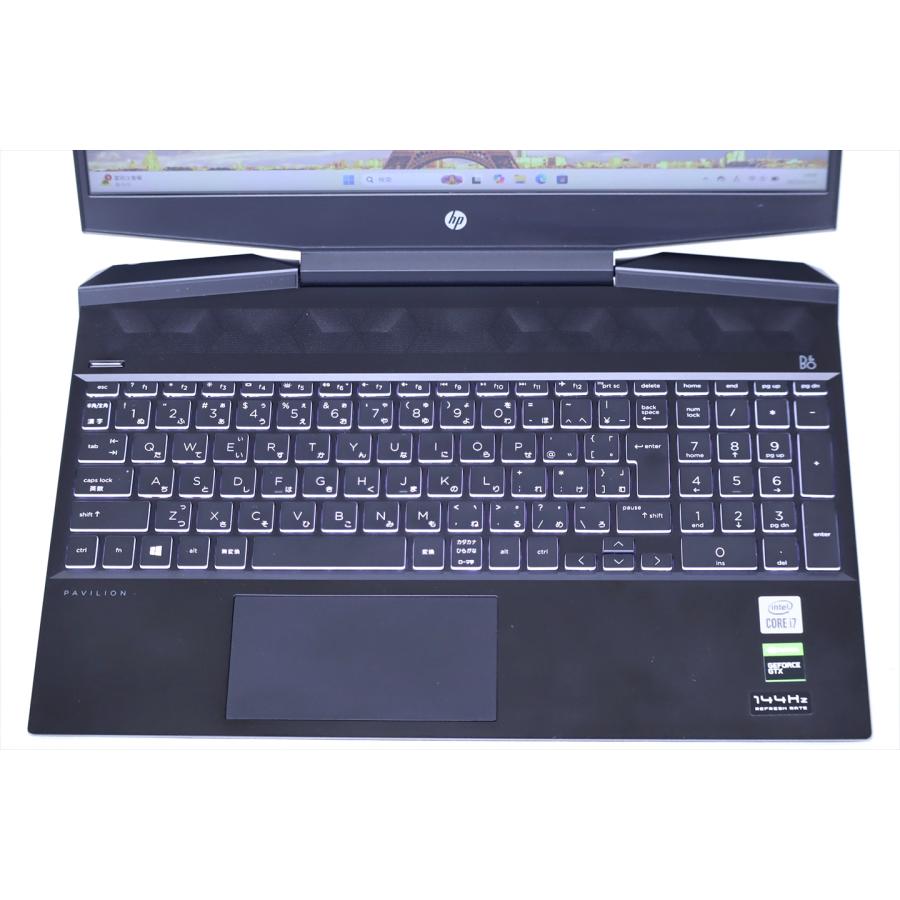 即配 良品 GTX1650Ti Corei7 16Gメモリ HP Pavilion Gaming Laptop 15-dk1002TX i7-10750H 16G 256G+1TB 15.6FHD Windows11 ノートパソコン AAA評価の画像