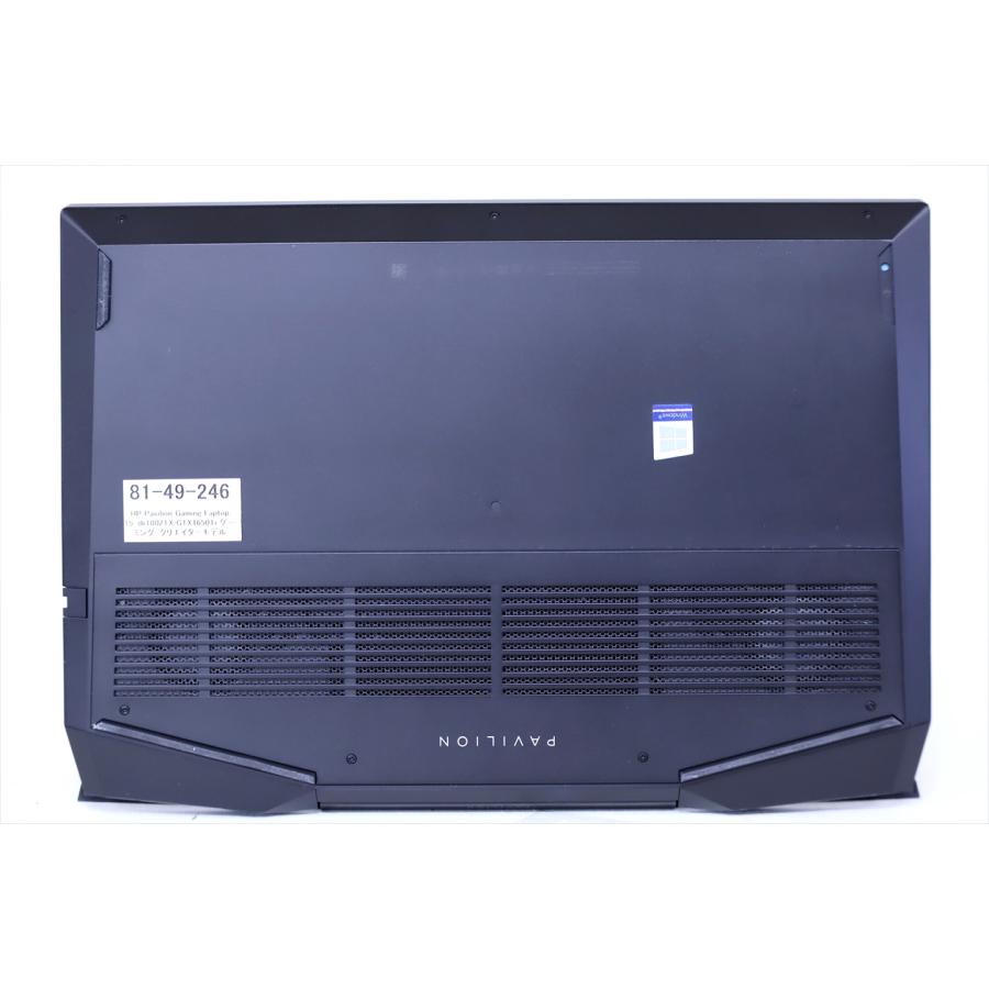 即配 良品 GTX1650Ti Corei7 16Gメモリ HP Pavilion Gaming Laptop 15-dk1002TX i7-10750H 16G 256G+1TB 15.6FHD Windows11 ノートパソコン AAA評価の画像