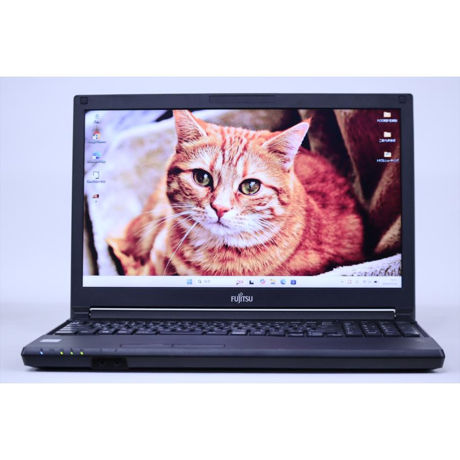 即配 即使用OK LIFEBOOK A579/A i5-8265U 8G 512G 15.6TFT DVD Office Win11 2019年モデル ノートパソコン BAA評価の画像