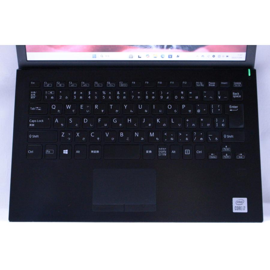 即配 パワフルモデル 10世代Corei7 メモリ16G VAIO Pro PG VJPG131ABL1B LTE i7-1065G7 16G SSD256G 13.3FHD WiFi6 Win11 薄型軽量 ノートパソコン BAA評価の画像