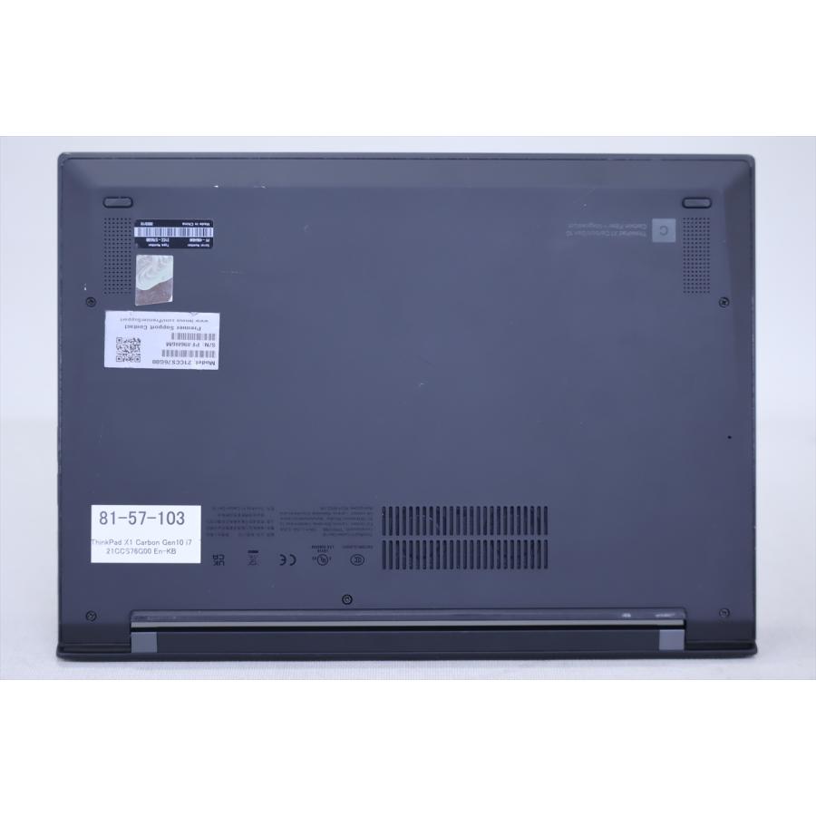 2023年式/美品/バッテリー優良/Lenovo X1 Gen 10 第12世代 ThinkPad X 即配 バッテリー良 高精細WUXGA液晶 12世代Corei7 X1