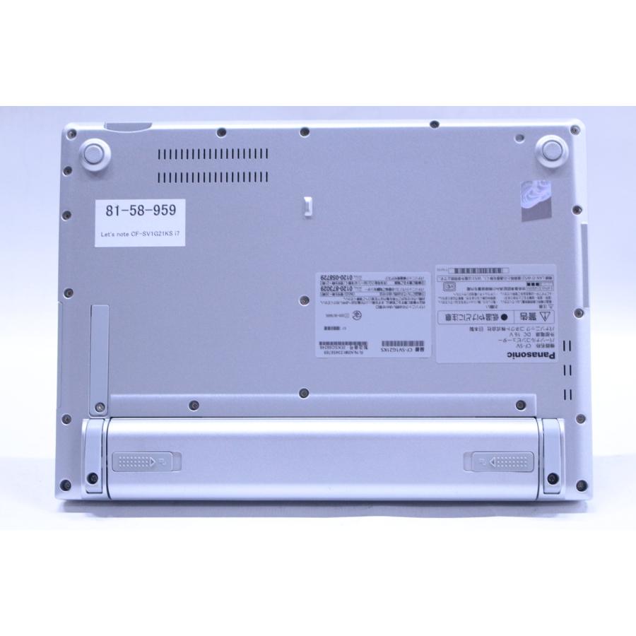 即配 パワフル11世代Corei7 Let's note CF-SV1G21KS i7-1165G7 16G SSD512G 12.1WUXGA WiFi6 Office Win11 リカバリ バッテリー良 ノートパソコン AAA評価の画像