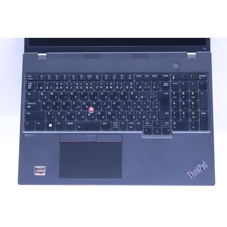 即配 良品 バッテリー良 2022年16.0WUXGAモデル Ryzen5-6C12TH ThinkPad T16 Ryzen5 Pro 6650U 16G 256G 16.0WUXGA WiFi6E Office ノートパソコン AAA評価の画像