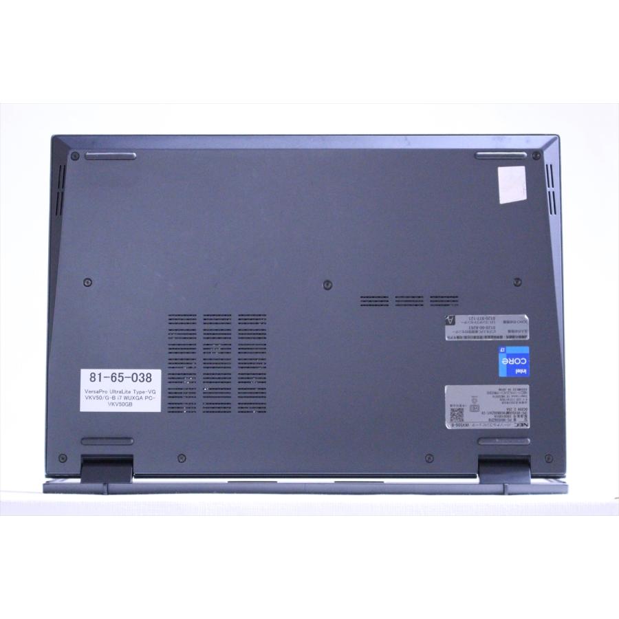 即配 良品 2022年WUXGA液晶パワフルモデル VersaPro UltraLite VG VKV50/G-B i7-1195G7 16G 256G 14.0WUXGA Wi-Fi6E バッテリー良 ノートパソコン AAA評価の画像