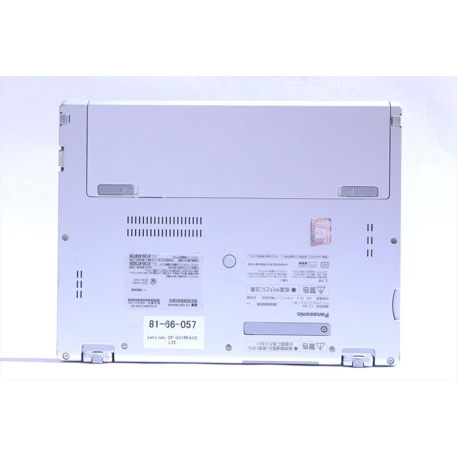 即配 2021年WQXGA+軽量快速モデル Let's note CF-QV1RFAVS LTE i5-1145G7 16G 256G 12.0タッチ Wi-Fi6 Office Win11 リカバリ ノートパソコン BAA評価の画像