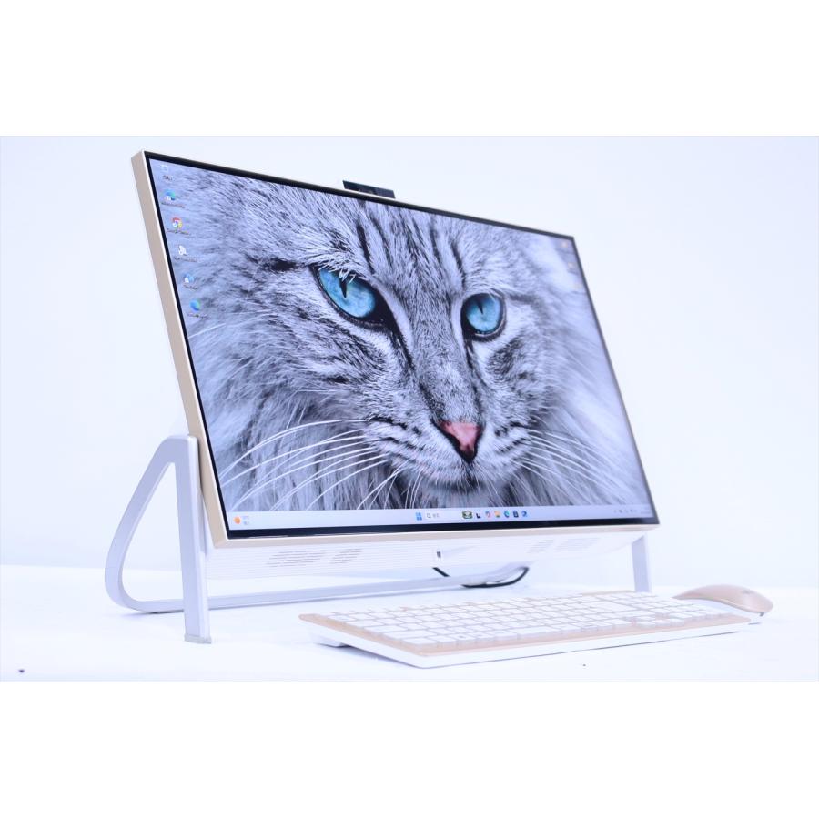 即配 良品 4辺狭額縁スタイリッシュPC パワフルモデル Corei7 ESPRIMO FH77/D1 i7-8750H 8G 256G+1.0TB 23.8FHD Blu-ray Office オールインワン AAA評価の画像