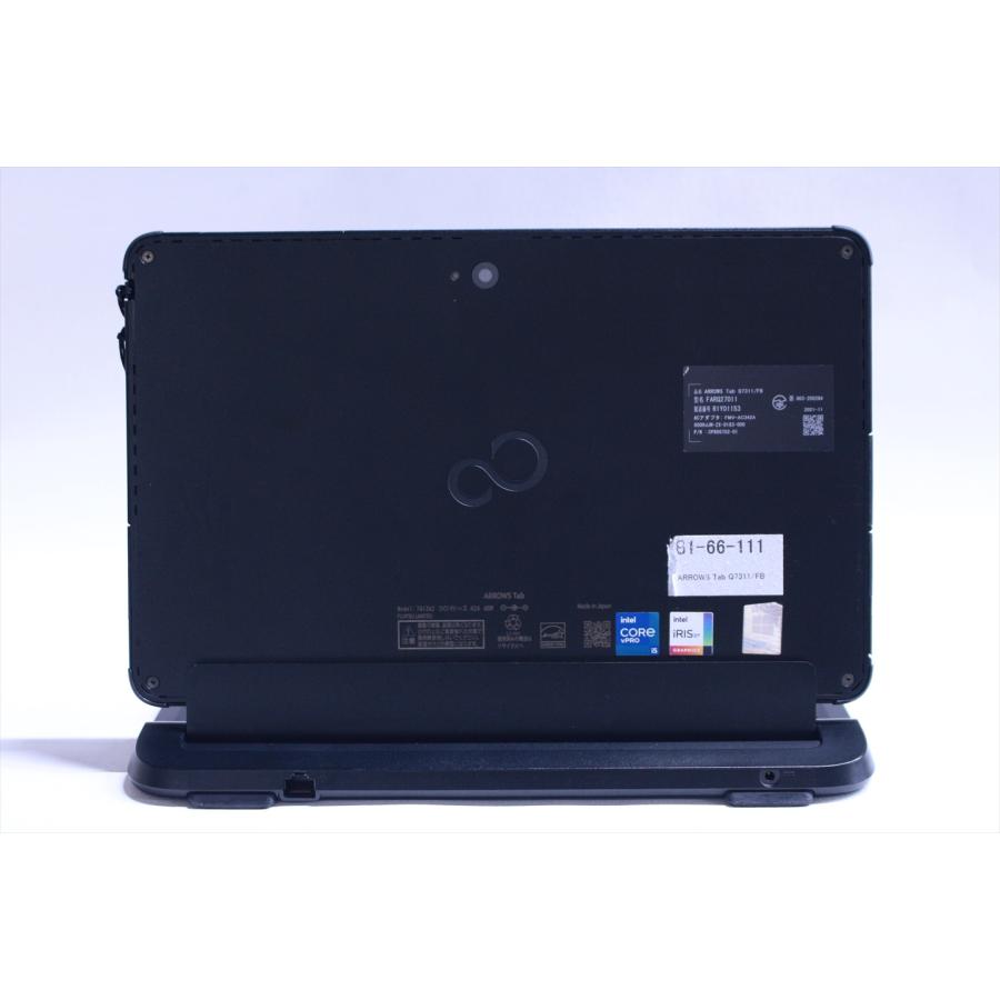 即配 軽量約775g 13.3型液晶2in1タブレット ARROWS Tab Q7311/FB i5-1145G7 8G 128G 13.3FHDタッチ Wi-Fi6 Office バッテリー良 ノートパソコン BAA評価の画像