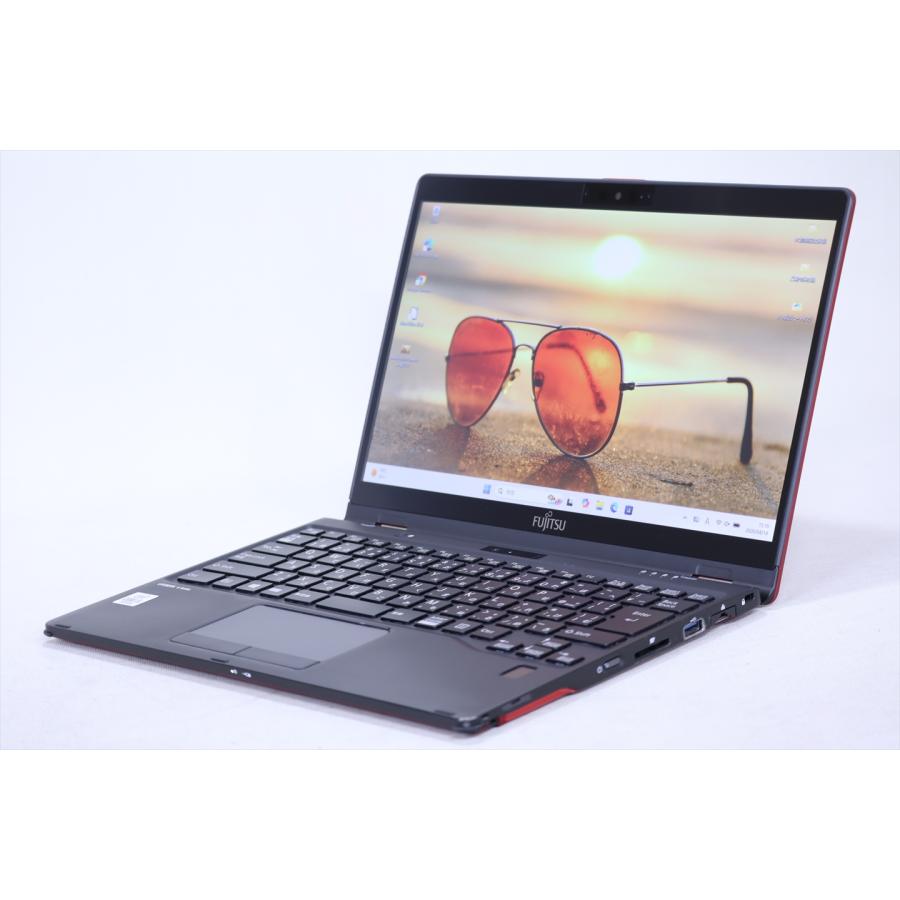 即配 良品 スタイリッシュ薄軽量2in1モデル LIFEBOOK U9310X/D Red LTE i5-10310U 8G 256G 13.3FHDタッチ Wi-Fi6 バッテリー良 ノートパソコン AAA評価の画像