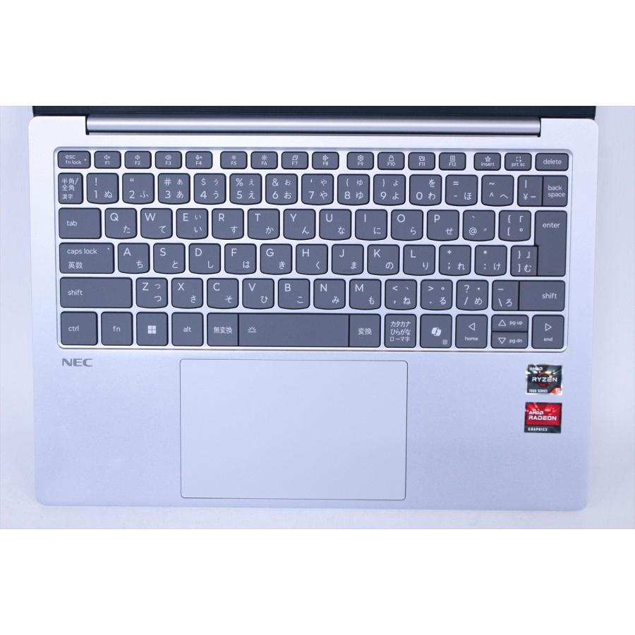 NEC 良品 バッテリー良 2024年Ryzen5モデル LAVIE N13Slim N1355/JAS シルバー Ryzen5 7535HS 16G 256G 13.3WUXGA Radeon WiFi6E A+AA評価の画像