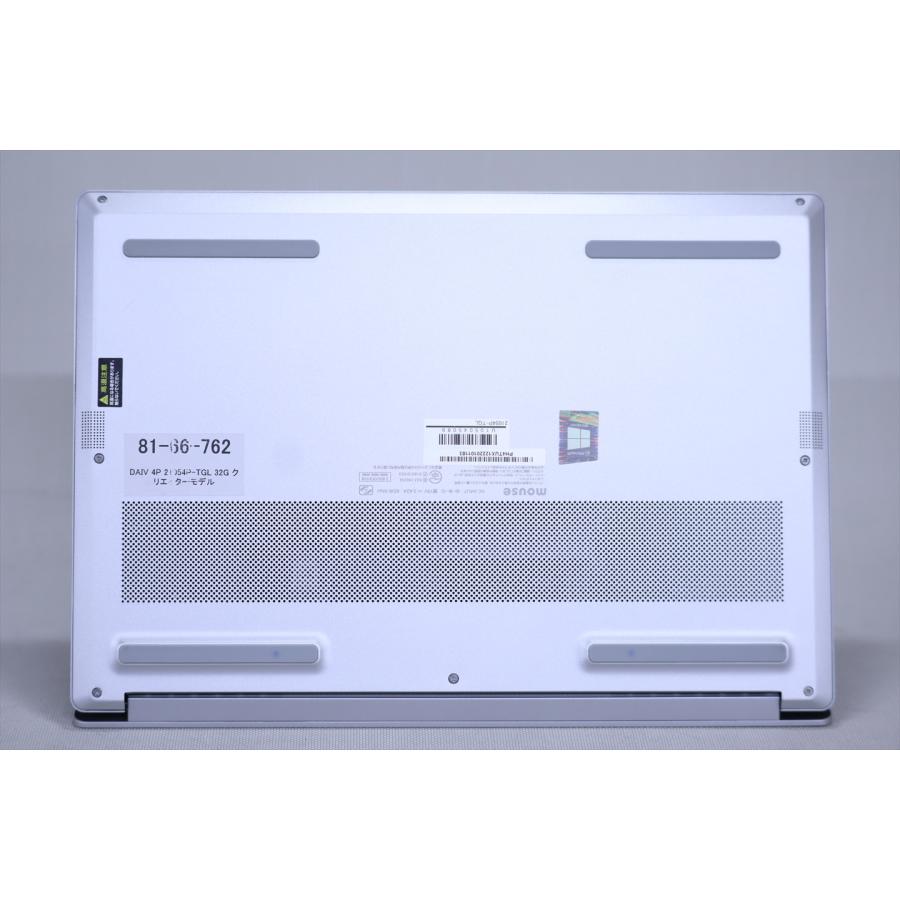 マウスコンピューター 良好品 2021年32G軽量クリエイターモデル DAIV 4P 21054P-TGL i7-1165G7 32G 512G 14.0WUXGA Wi-Fi6 バッテリー良 AAA評価の画像