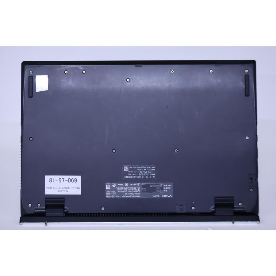 ノートパソコン 2021年4K液晶32Gパワフルモデル 11世代Corei7 VAIO Pro PK VJPK211 i7-1165G7 32G 1.0TB 14.0UHD 4K Wi-Fi6 バッテリー良 BBA評価の画像