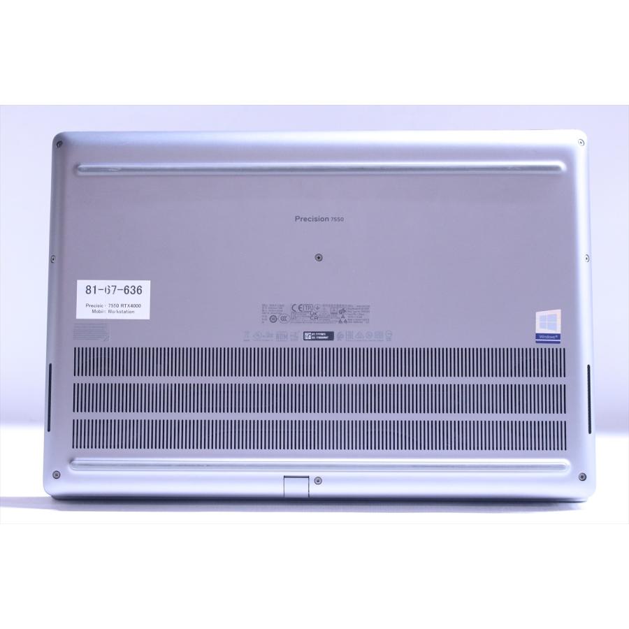 DELL RTX4000搭載32Gパワフルワークステーション Precision 7550 XeonW-10885M 32G 512G 15.6FHD Wi-Fi6 Office Win11 BAA評価の画像