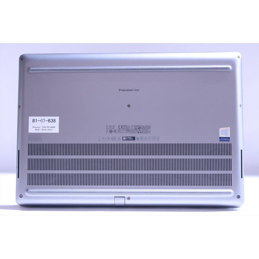 DELL RTX4000搭載32Gパワフルワークステーション Precision 7550 XeonW-10885M 32G 512G 15.6FHD Wi-Fi6 Office Win11 AAB評価の画像