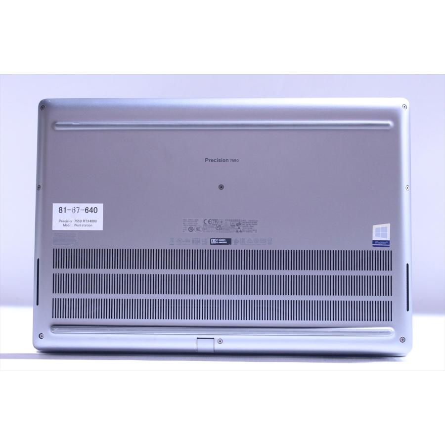 DELL 良好品 RTX4000搭載32Gパワフルワークステーション Precision 7550 XeonW-10885M 32G 512G 15.6FHD Wi-Fi6 Office AAA評価の画像