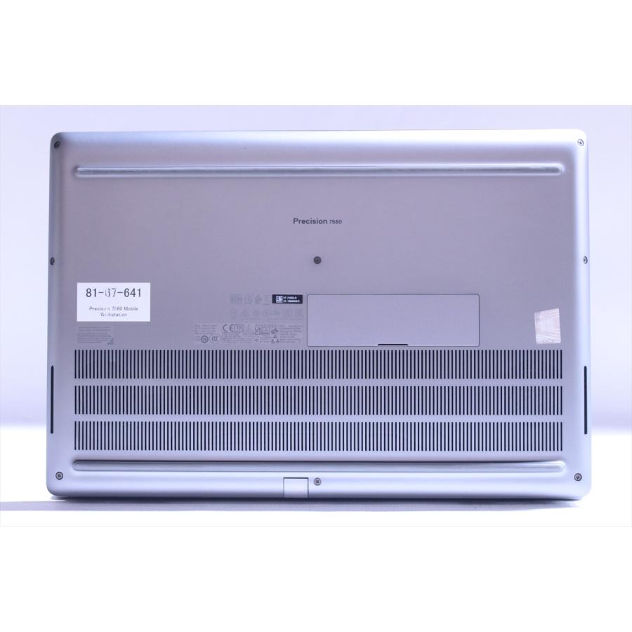 DELL 良好品 2021年32Gパワフルモデル 11世代Corei7 NVIDIA Precision 7560 i7-11850H 32G 1.0TB 15.6FHD Wi-Fi6E Office Win11 AAA評価の画像