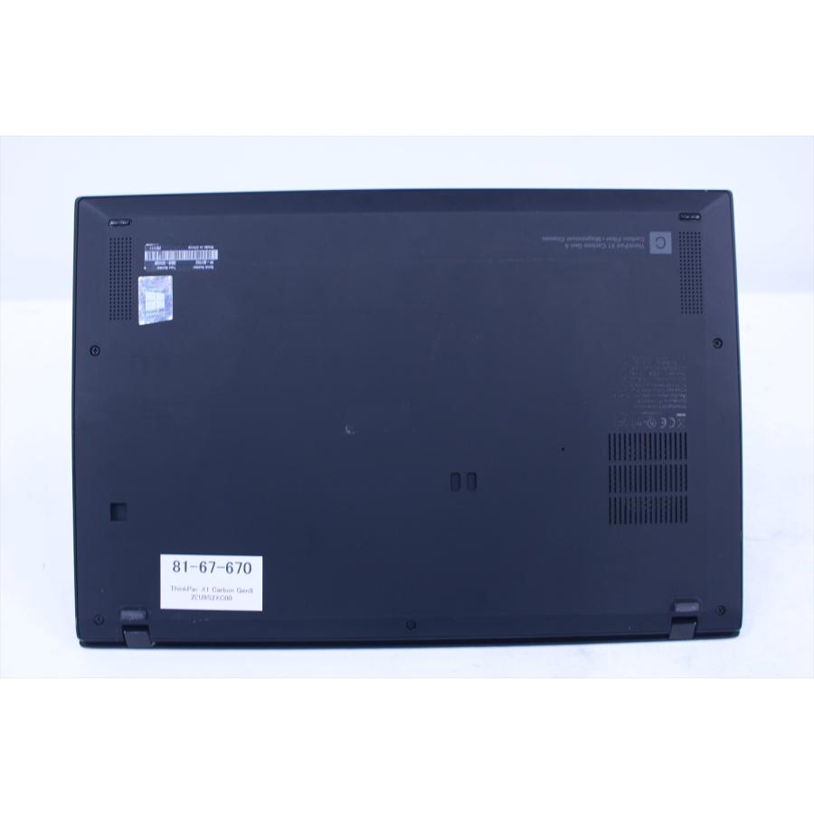 レノボ 2021年薄軽量快速モデル 10世代Corei5 ThinkPad X1 Carbon Gen8 i5-10210U 16G 256G 14.0FHD Wi-Fi6 Office BAA評価の画像