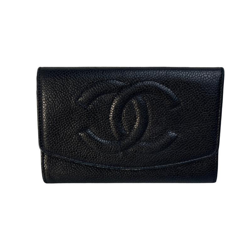 CHANEL（シャネル） ココマーク キャビアスキン コインケース ブラック