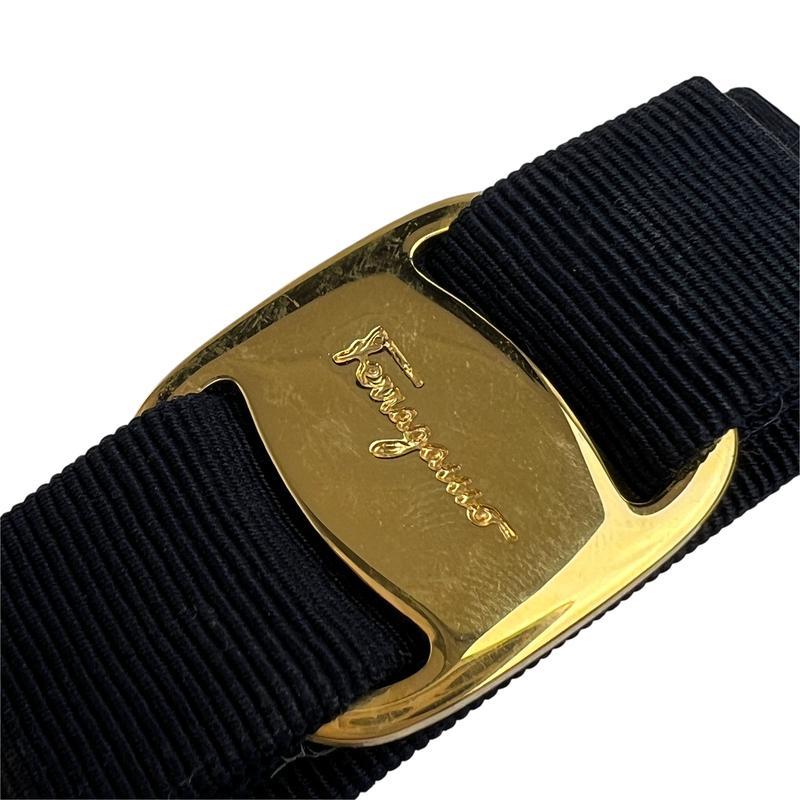 Salvatore Ferragamo ヴァラ バレッタ A-10557 Salvatore Ferragamo ヴァラ バレッタ ブラック A-10557 Salvatore
