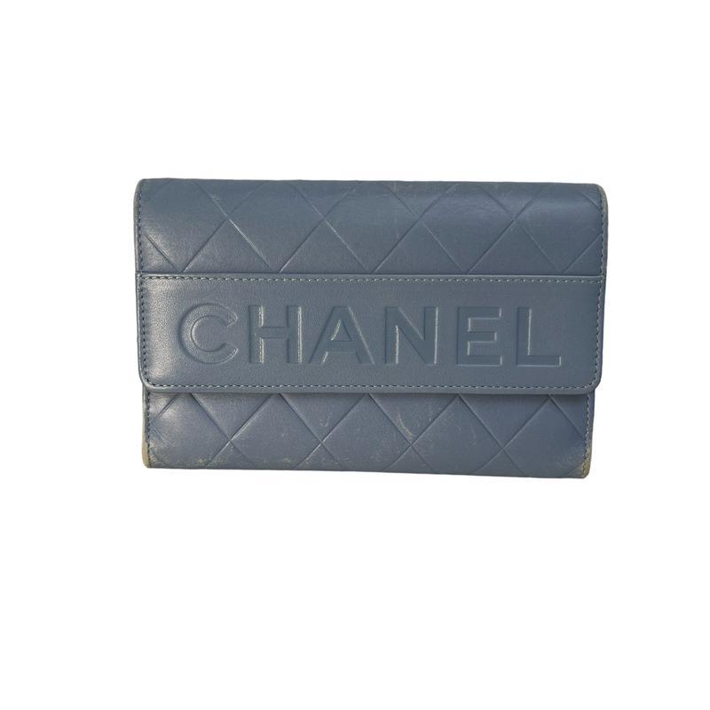 CHANEL（シャネル） マトラッセ レザー 財布 ブルー A-10834 : JOLIJOU