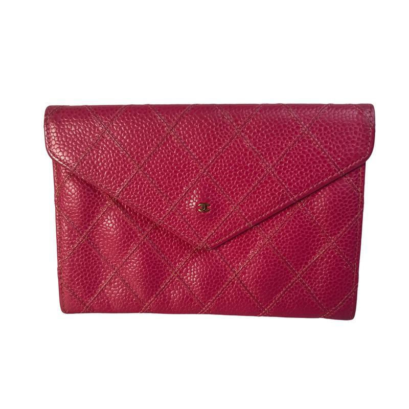 CHANEL シャネル コンパクト財布 赤 キャビアスキン CHANEL（シャネル） ビコローレ コンパクトウォレット キャビアスキン