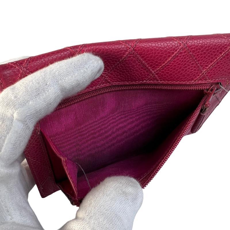 CHANEL ビコローレ キャビアスキン ミニ財布 折りたたみ財布】CHANEL*ミニウォレット*キャビアスキン黒 (CHANEL