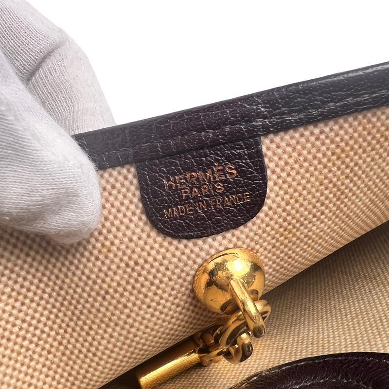 HERMES エルメス ヴェスパPM  レザー ショルダーバッグ ベージュ A-11889の画像