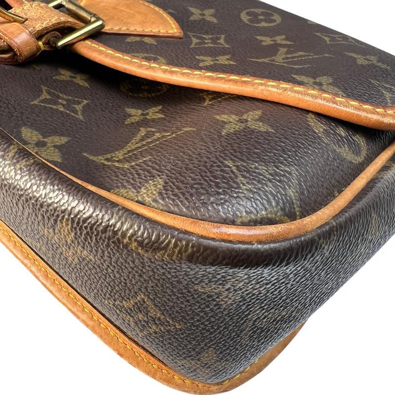 【最終処分SALE】LOUIS VUITTON ルイヴィトン モノグラム ソローニュ M42250 レザー ショルダーバッグ ブラウン A-11911の画像