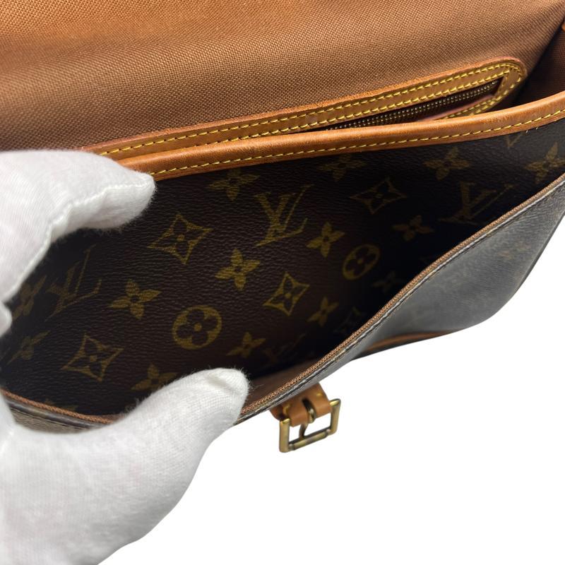 【最終処分SALE】LOUIS VUITTON ルイヴィトン モノグラム ソローニュ M42250 レザー ショルダーバッグ ブラウン A-11911の画像