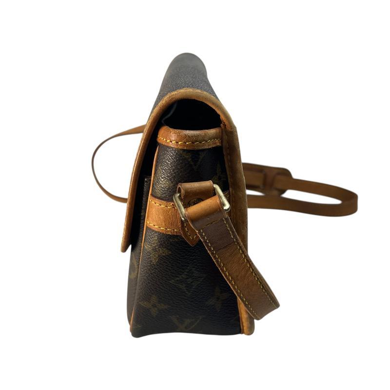 【最終処分SALE】LOUIS VUITTON ルイヴィトン モノグラム ソローニュ M42250 レザー ショルダーバッグ ブラウン A-11911の画像