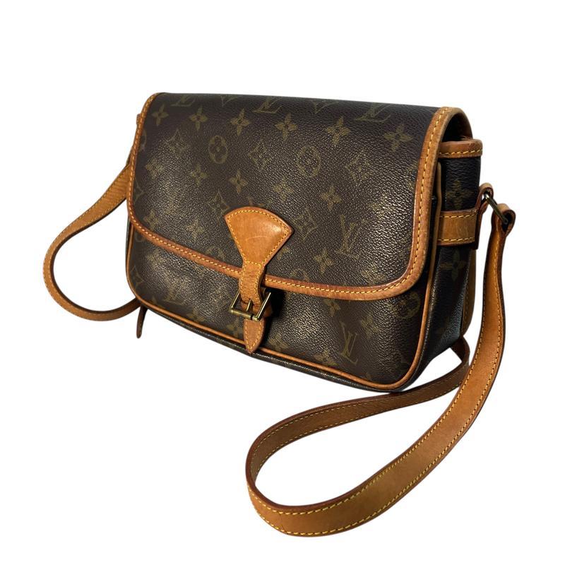 【最終処分SALE】LOUIS VUITTON ルイヴィトン モノグラム ソローニュ M42250 レザー ショルダーバッグ ブラウン A-11911の画像